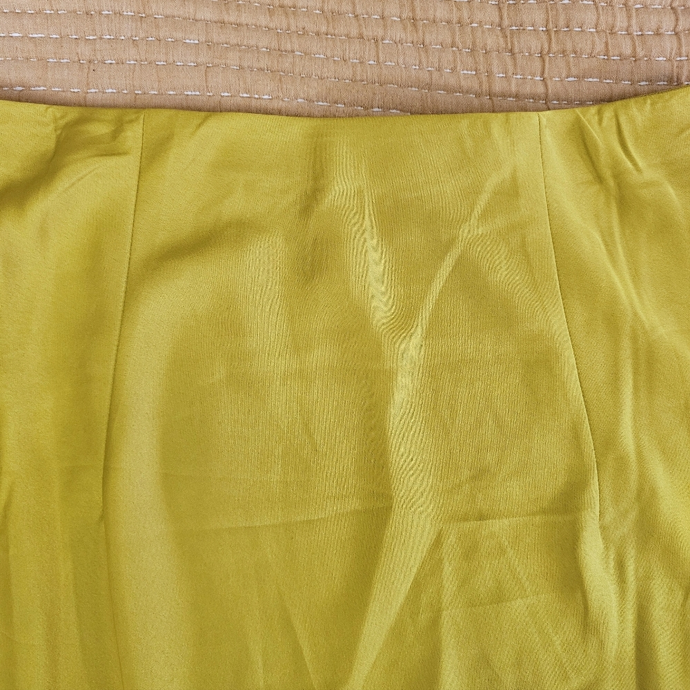 J. Crew Gwyneth Slip Skirt A-line Midi Y2k Lime Green - Picture 4 of 8
